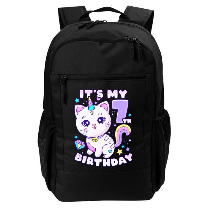 Magical Cat Unicorn Birthday Party for 7YearOld Backpack