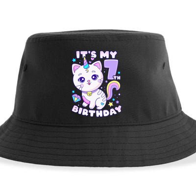 Magical Cat Unicorn Birthday Party for 7YearOld Sustainable Bucket Hat