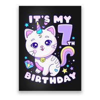 Magical Cat Unicorn Birthday Party for 7YearOld Poster