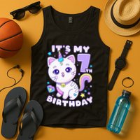 Magical Cat Unicorn Birthday Party for 7YearOld Tank Top