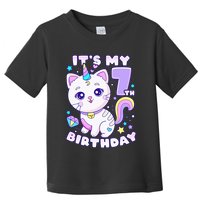 Magical Cat Unicorn Birthday Party for 7YearOld Toddler T-Shirt