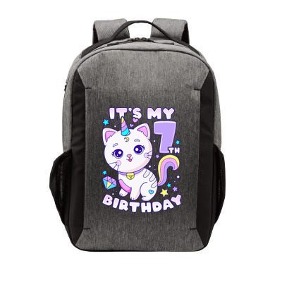 Magical Cat Unicorn Birthday Party for 7YearOld Vector Backpack
