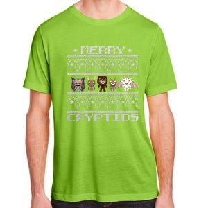 Merry Cryptids Ugly Christmas Bigfoot Moth Wendigo Gift Adult ChromaSoft Performance T-Shirt