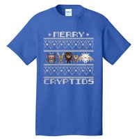 Merry Cryptids Ugly Christmas Bigfoot Moth Wendigo Gift Tall T-Shirt