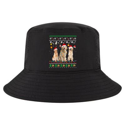 Merry Christmas Ugly Golden Retriever Santa Hat Christmas Pj Gift Cool Comfort Performance Bucket Hat