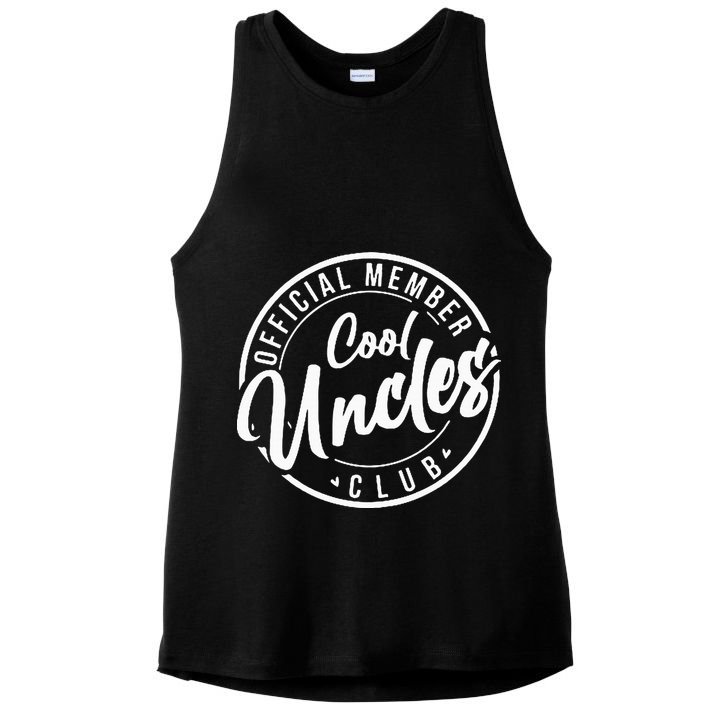 Member Cool Uncles Club Vintage Fathers Day Ladies PosiCharge Tri-Blend Wicking Tank