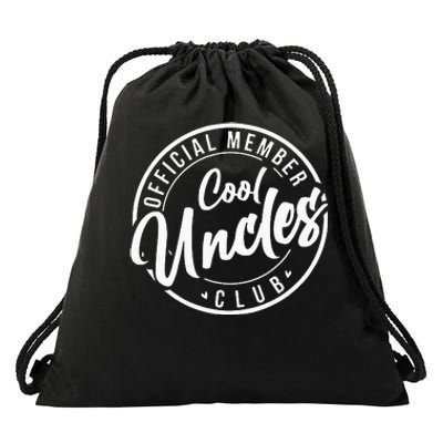 Member Cool Uncles Club Vintage Fathers Day Drawstring Bag