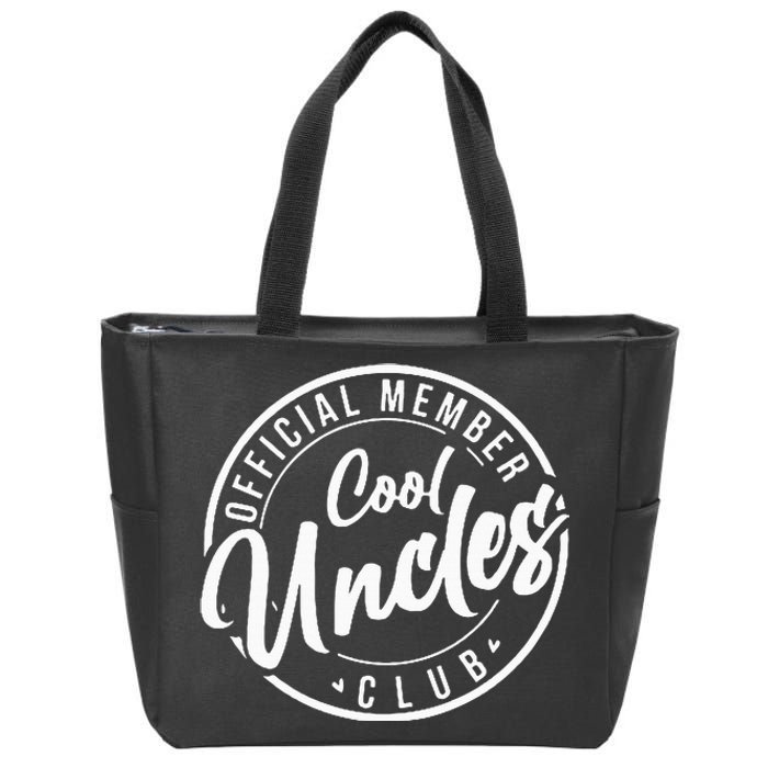 Member Cool Uncles Club Vintage Fathers Day Zip Tote Bag