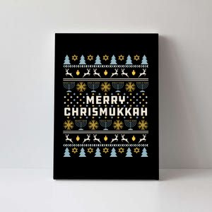 Merry Chrismukkah Ugly Christmas Hanukkah Sweater Canvas