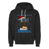 Merry Chrismukkah Ugly Xmas Funny Hanukkah Christmas Garment-Dyed Fleece Hoodie