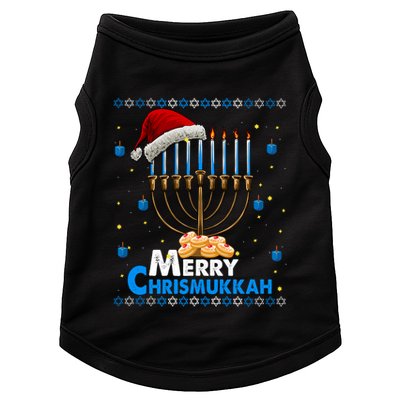 Merry Chrismukkah Ugly Xmas Funny Hanukkah Christmas Doggie Tank