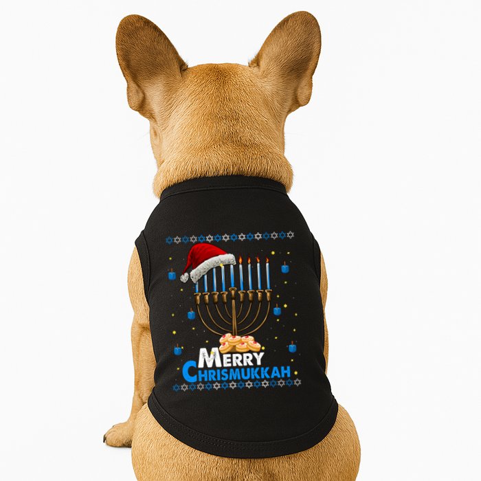 Merry Chrismukkah Ugly Xmas Funny Hanukkah Christmas Doggie Tank