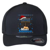 Merry Chrismukkah Ugly Xmas Funny Hanukkah Christmas Flexfit Unipanel Trucker Cap