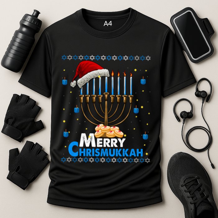 Merry Chrismukkah Ugly Xmas Funny Hanukkah Christmas Performance Shirt