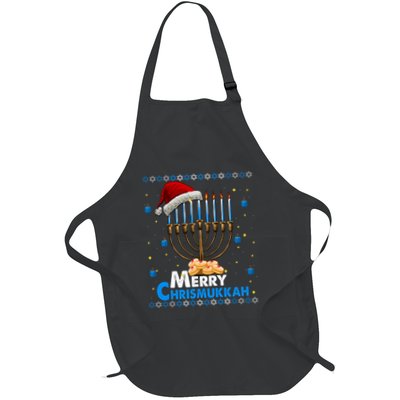Merry Chrismukkah Ugly Xmas Funny Hanukkah Christmas Apron