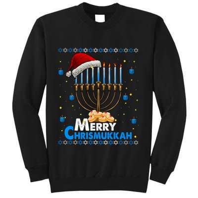 Merry Chrismukkah Ugly Xmas Funny Hanukkah Christmas Sweatshirt