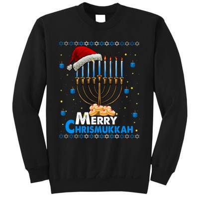 Merry Chrismukkah Ugly Xmas Funny Hanukkah Christmas Sweatshirt