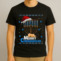 Merry Chrismukkah Ugly Xmas Funny Hanukkah Christmas T-Shirt