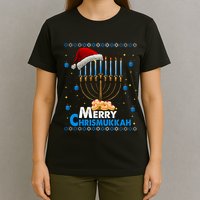 Merry Chrismukkah Ugly Xmas Funny Hanukkah Christmas T-Shirt