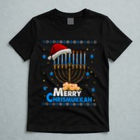 Merry Chrismukkah Ugly Xmas Funny Hanukkah Christmas T-Shirt
