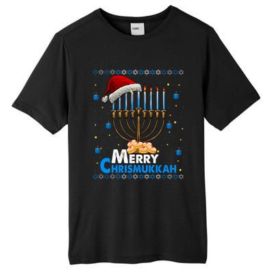 Merry Chrismukkah Ugly Xmas Funny Hanukkah Christmas Tall Fusion ChromaSoft Performance T-Shirt