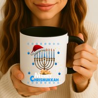 Merry Chrismukkah Ugly Xmas Funny Hanukkah Christmas Mug