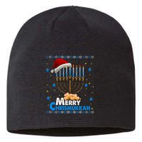 Merry Chrismukkah Ugly Xmas Funny Hanukkah Christmas Sustainable Beanie