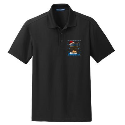 Merry Chrismukkah Ugly Xmas Funny Hanukkah Christmas Dry Zone Grid Polo