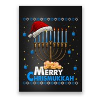 Merry Chrismukkah Ugly Xmas Funny Hanukkah Christmas Poster