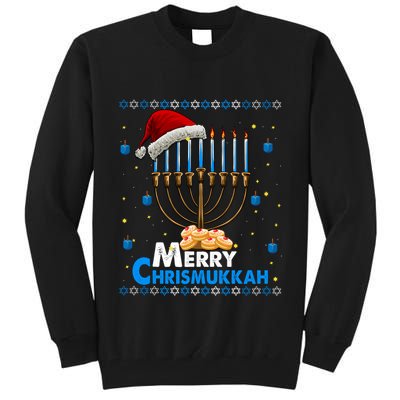 Merry Chrismukkah Ugly Xmas Funny Hanukkah Christmas Tall Sweatshirt