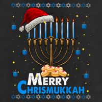Merry Chrismukkah Ugly Xmas Funny Hanukkah Christmas 25L Jumbo Tote