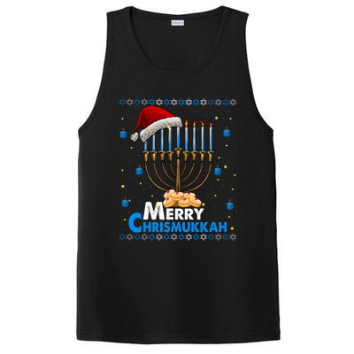 Merry Chrismukkah Ugly Xmas Funny Hanukkah Christmas PosiCharge Competitor Tank