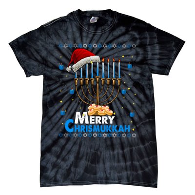 Merry Chrismukkah Ugly Xmas Funny Hanukkah Christmas Tie-Dye T-Shirt