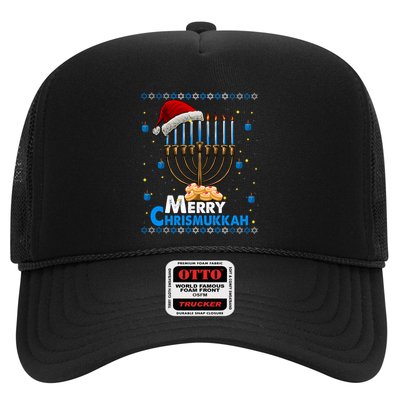 Merry Chrismukkah Ugly Xmas Funny Hanukkah Christmas Trucker Hat