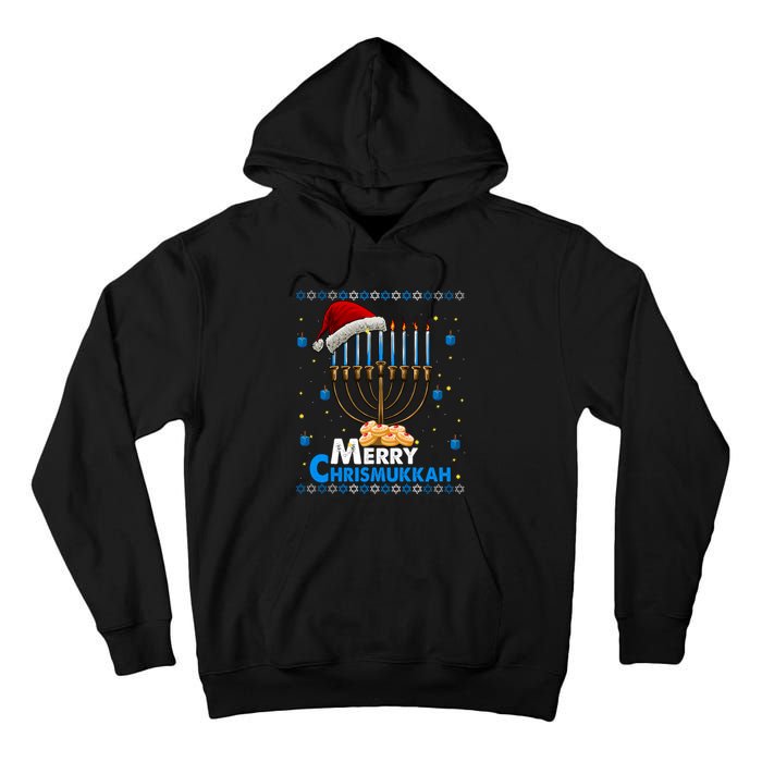 Merry Chrismukkah Ugly Xmas Funny Hanukkah Christmas Tall Hoodie