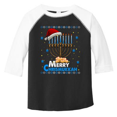 Merry Chrismukkah Ugly Xmas Funny Hanukkah Christmas Toddler Fine Jersey T-Shirt