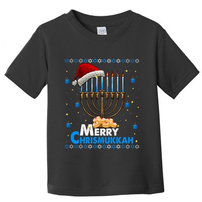 Merry Chrismukkah Ugly Xmas Funny Hanukkah Christmas Toddler T-Shirt