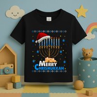 Merry Chrismukkah Ugly Xmas Funny Hanukkah Christmas Toddler T-Shirt
