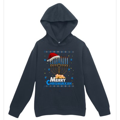 Merry Chrismukkah Ugly Xmas Funny Hanukkah Christmas Urban Pullover Hoodie