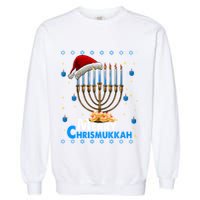 Merry Chrismukkah Ugly Xmas Funny Hanukkah Christmas Garment-Dyed Sweatshirt