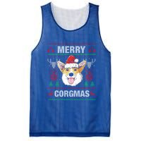 Merry Corgmas Ugly Christmas Sweater Corgi Dog Xmas Cool Gift Mesh Reversible Basketball Jersey Tank