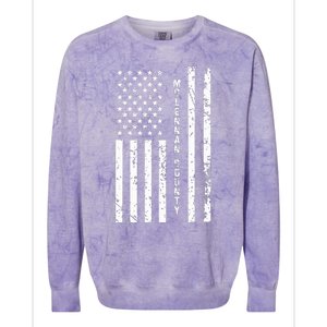 Mclennan County United States Distressed Us Flag Colorblast Crewneck Sweatshirt