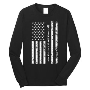 Mclennan County United States Distressed Us Flag Long Sleeve Shirt