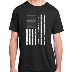 Mclennan County United States Distressed Us Flag Adult ChromaSoft Performance T-Shirt