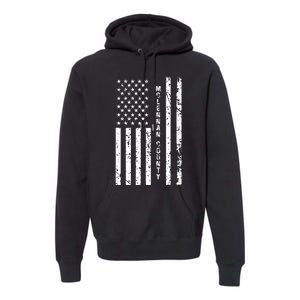 Mclennan County United States Distressed Us Flag Premium Hoodie