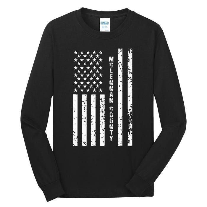 Mclennan County United States Distressed Us Flag Tall Long Sleeve T-Shirt