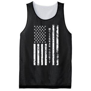 Mclennan County United States Distressed Us Flag Mesh Reversible Basketball Jersey Tank