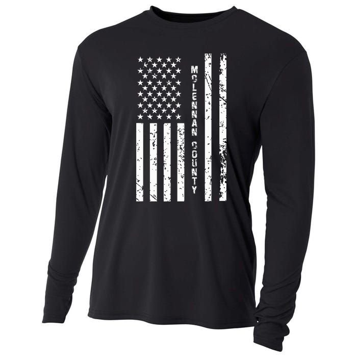 Mclennan County United States Distressed Us Flag Cooling Performance Long Sleeve Crew