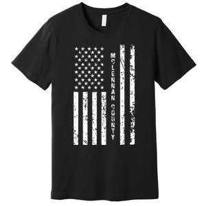 Mclennan County United States Distressed Us Flag Premium T-Shirt