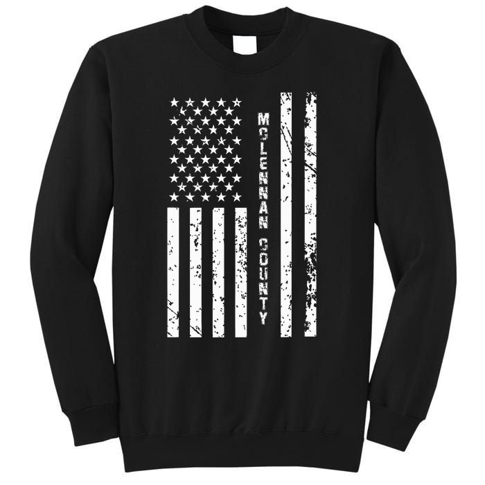 Mclennan County United States Distressed Us Flag Tall Sweatshirt